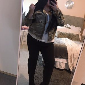 Top shop camo jacket